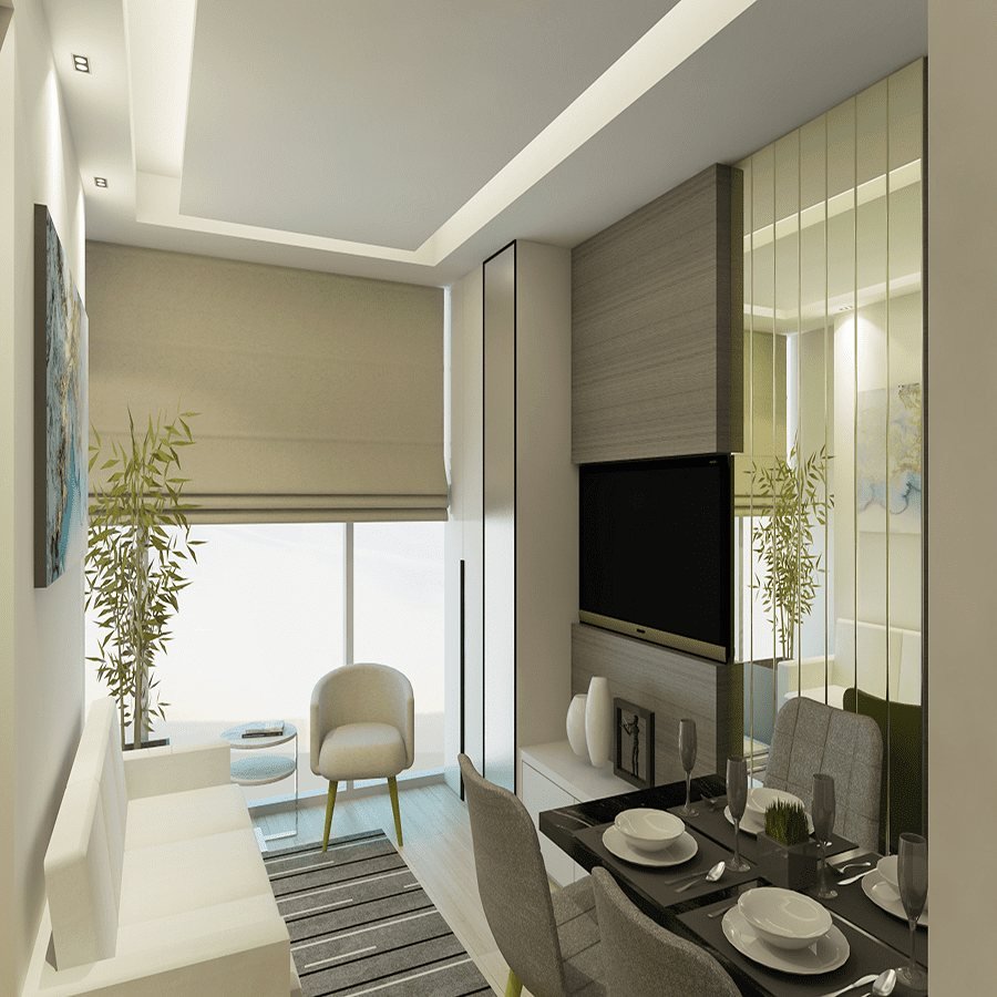 1-bedroom living area