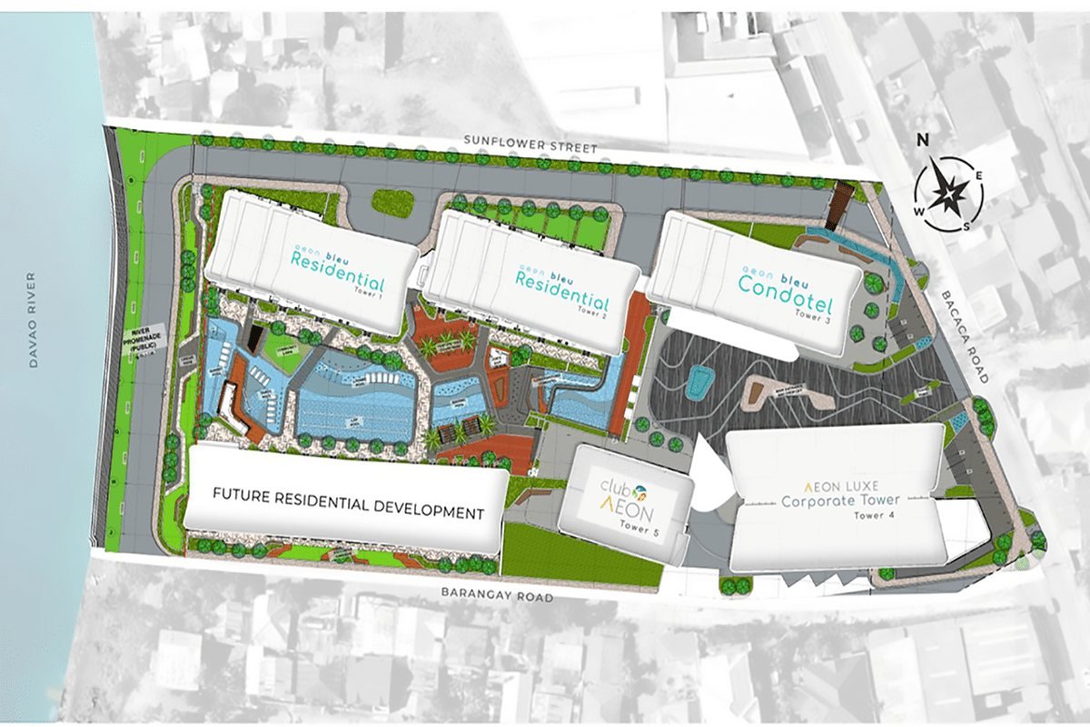Site plan with the corporate tower