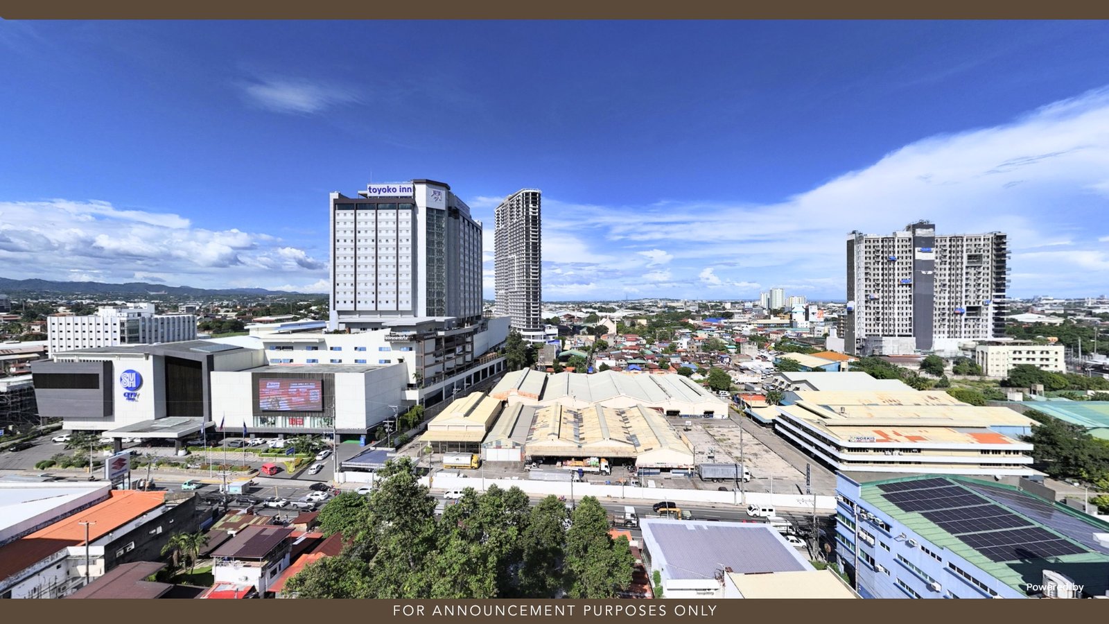 Northeast view from the site (actual photo)