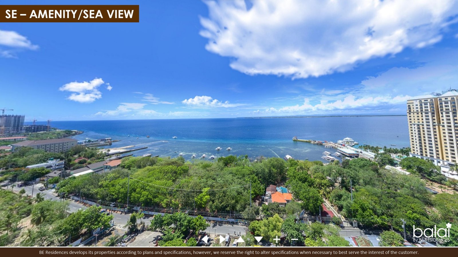 Southeast amenity and sea view (actual photo)