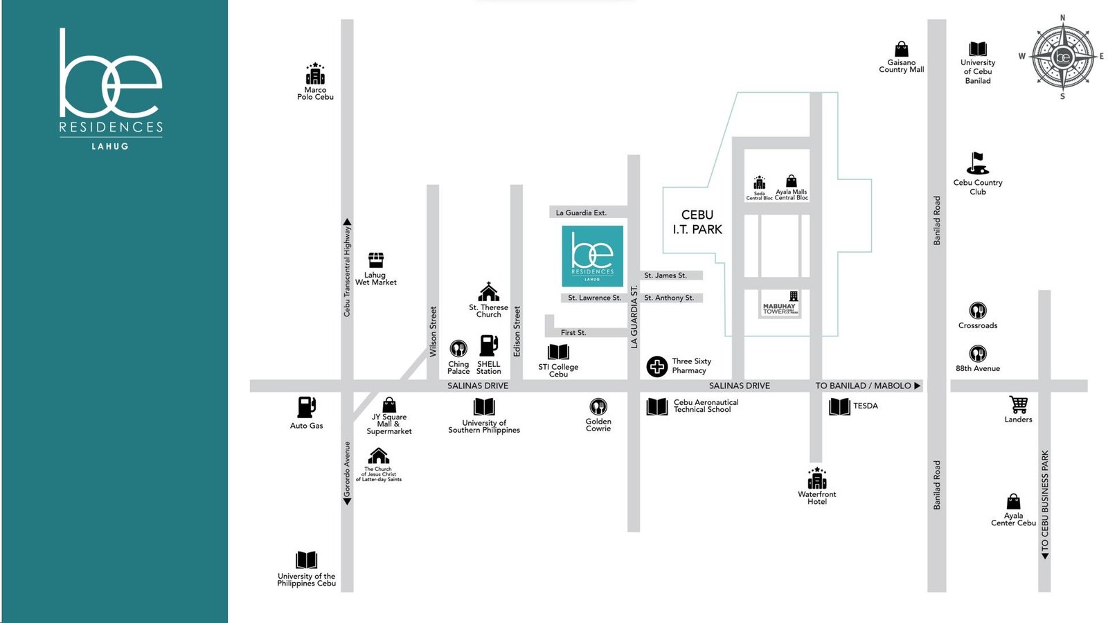 BE Residences Lahug — Location Map