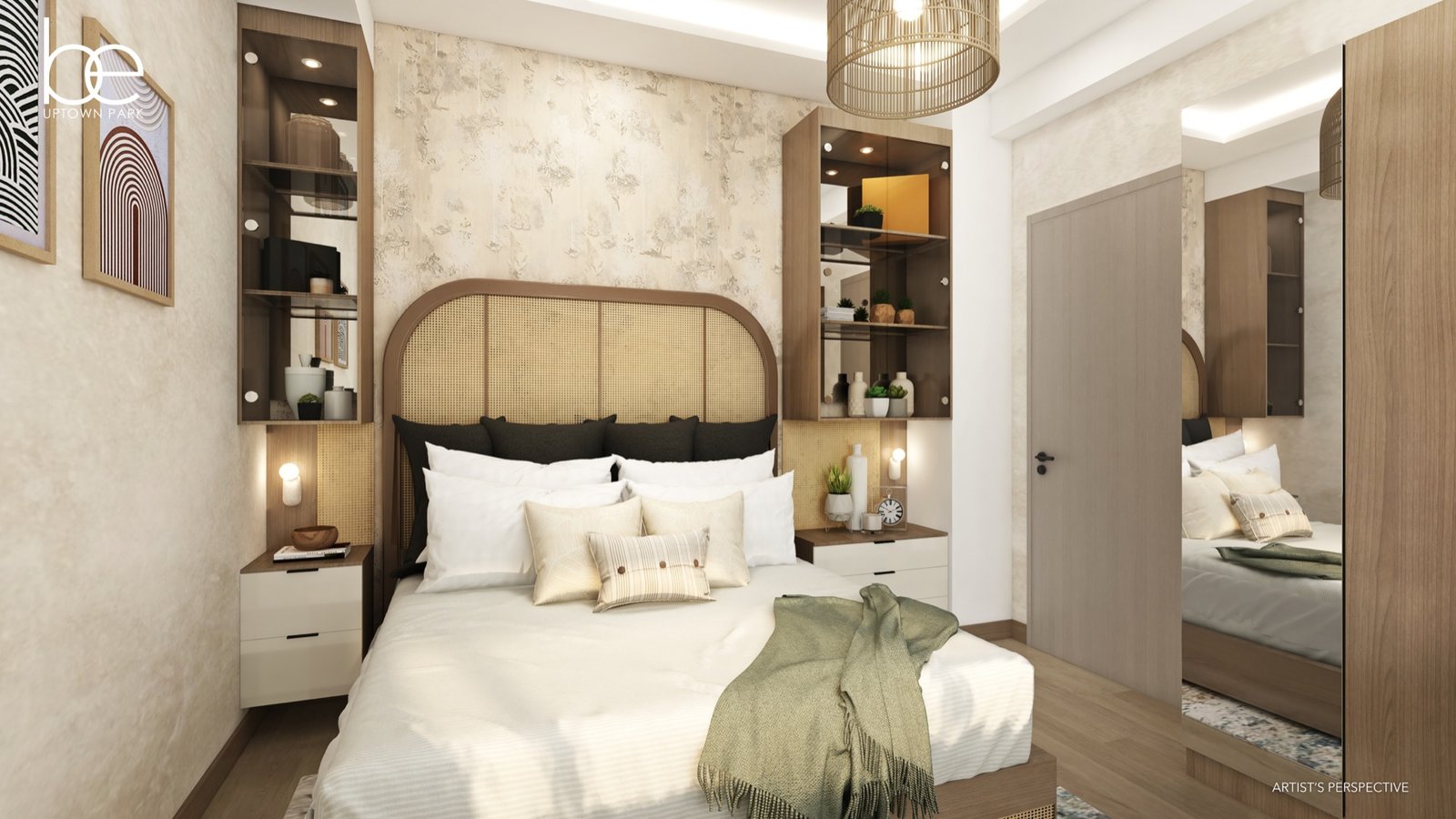 1BR Suite bedroom (artist's perspective)