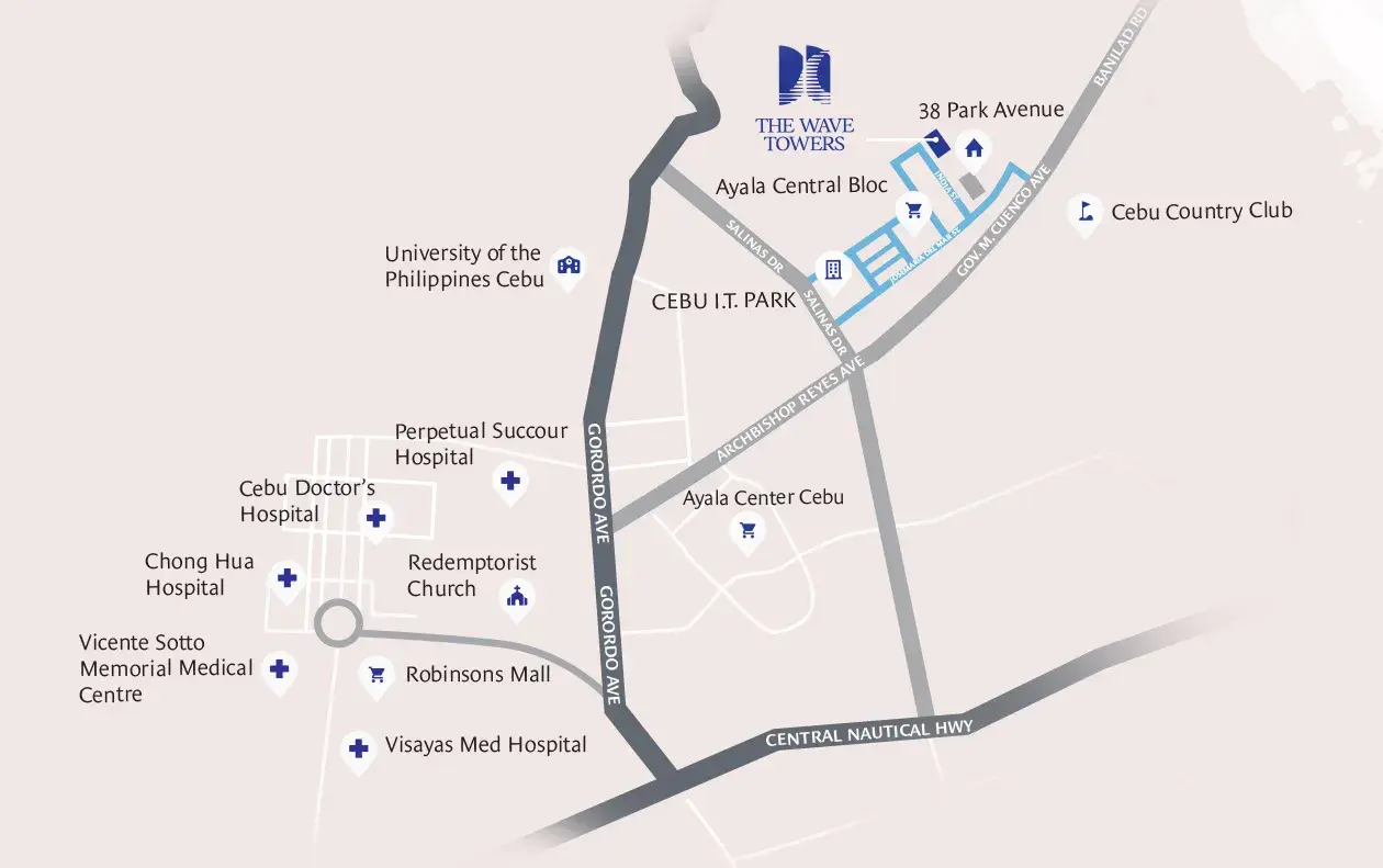 The Wave Towers Location Map