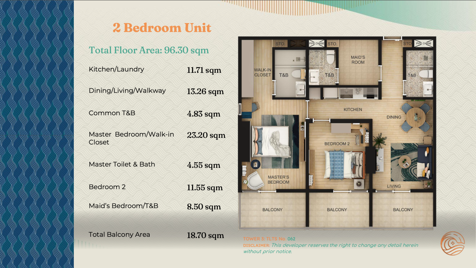 2 Bedroom Unit Layout