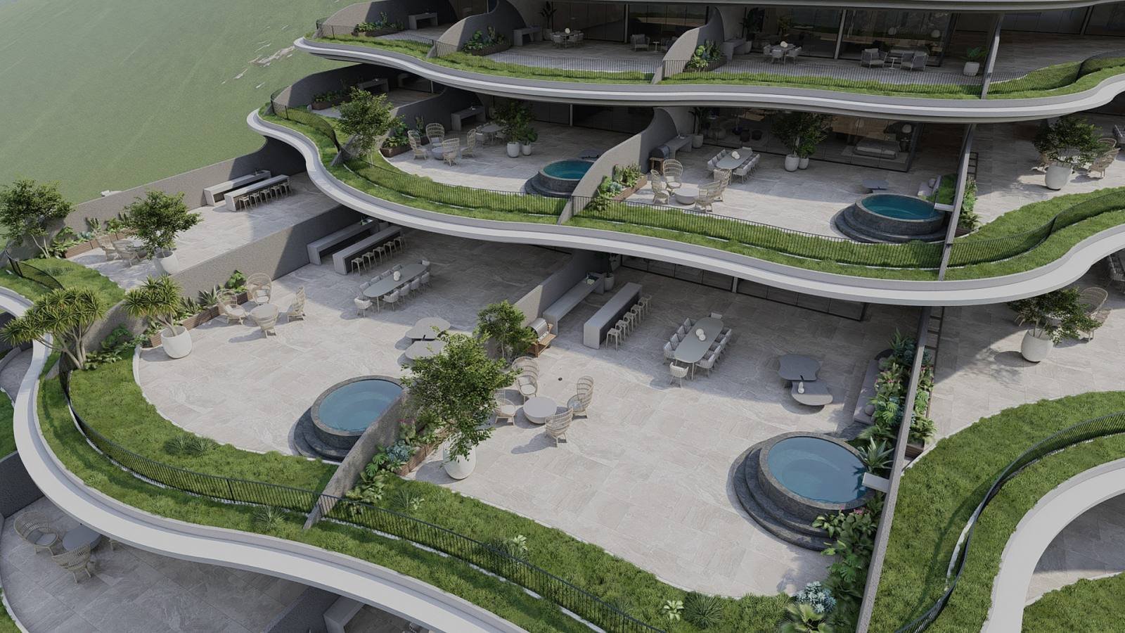 3-Bedroom Villa outdoor area (artist's perspective)