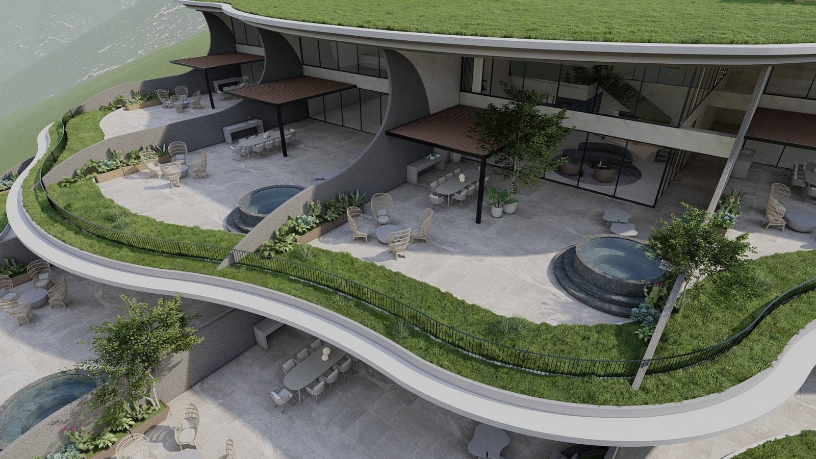Loft Villa outdoor area (artist's perspective)