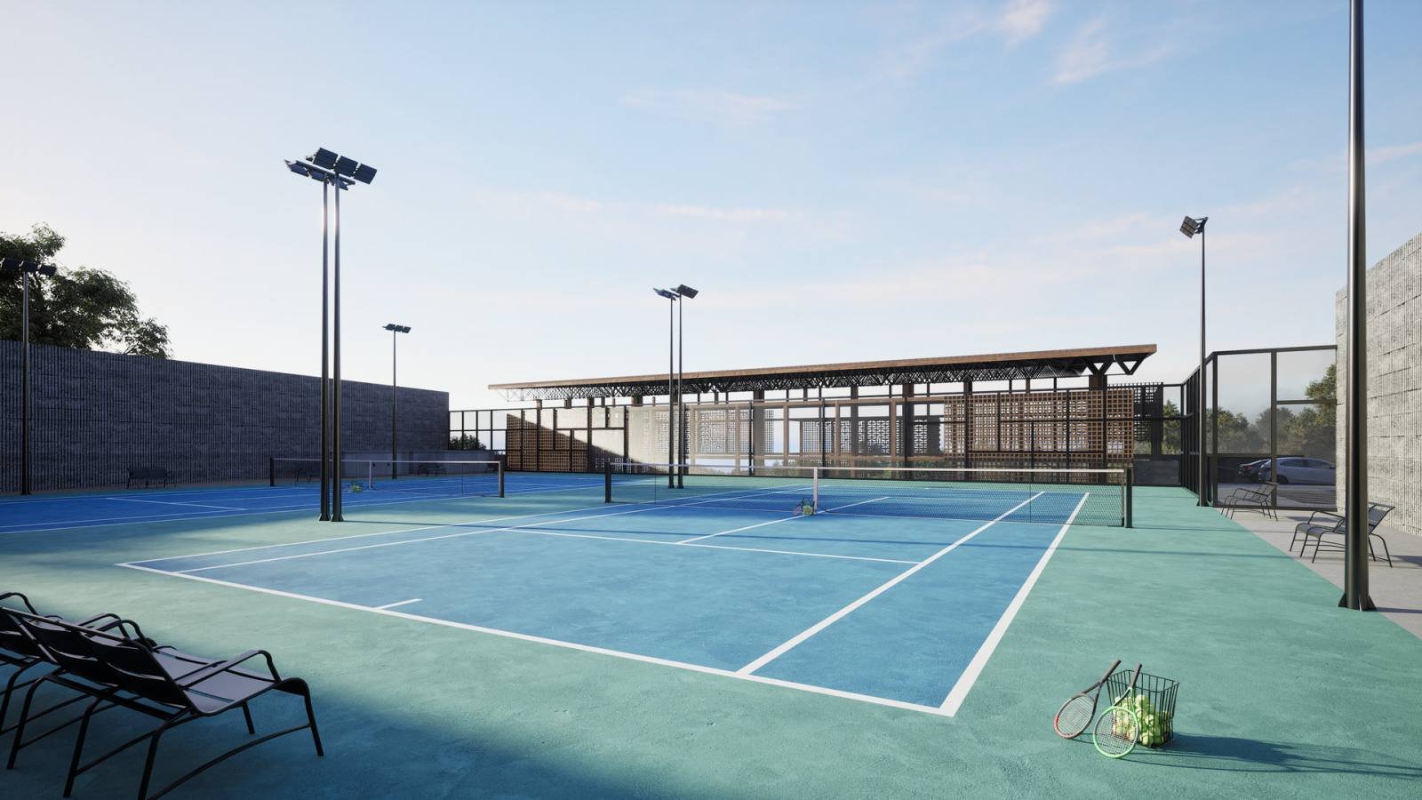 Tennis courts (artist's perspective)