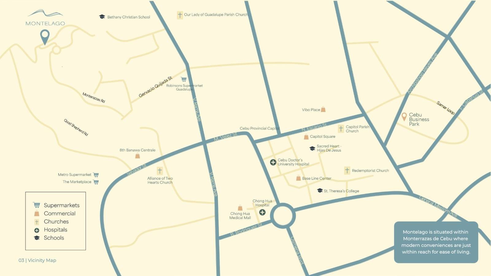 Montelago at Monterrazas de Cebu — Location Map