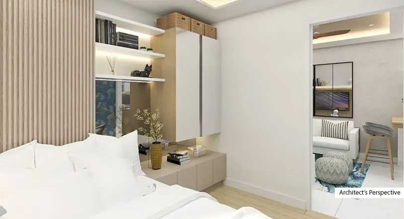 1-bedroom model unit bedroom