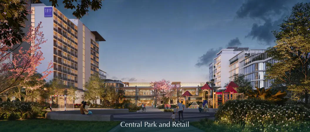 Central park and retail