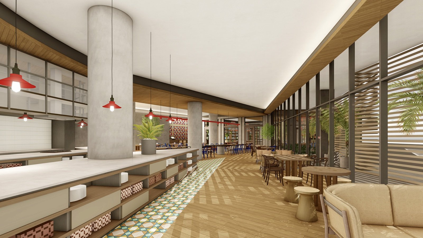 Bar and lounge (artist's perspective)